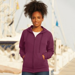 LADY FIT LIGHTWEIGHT ZIP HOODED SWEATSHIRT Fruit of the Loom 240 GSM